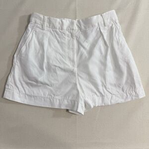 Tibi High Rise Shorts Womens Size 4 White Lightweight 100% Lyocell